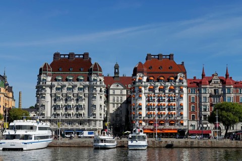 Houses along the promenade of Strandvagen