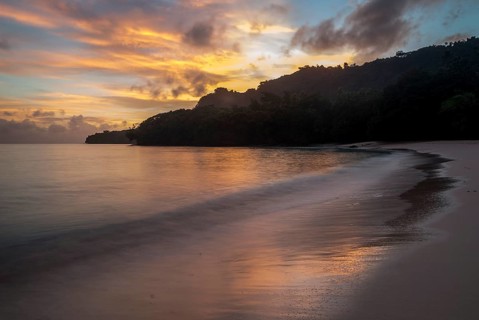 Champagne Beach at sunrise