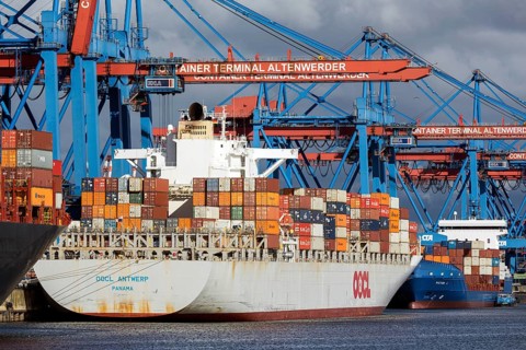 Altenwerder container terminal in the Port of Hamburg