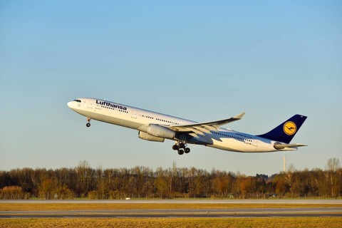 Lufthansa Airbus 330 taking off