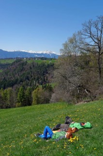 Hikers having a rest