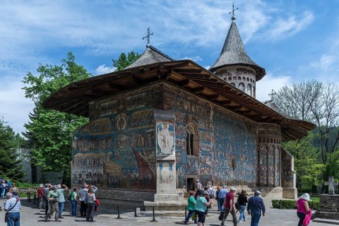 Tourists visit Monastery Church of St. George