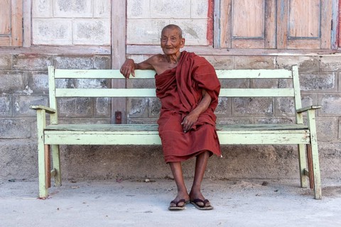 Monk at the Shwe Yaunghwe Kyaung Monastery