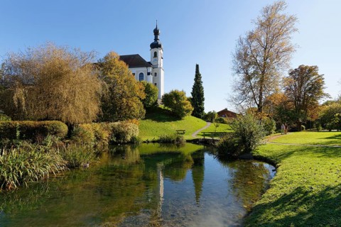 Parish church and village pond