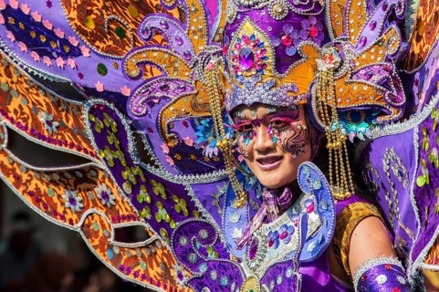 Elaborate costume at the Jember Fashion Festival