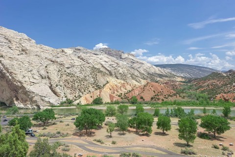 Rock formations at the Cottonwood Wash on Green River