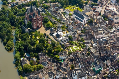 View over the historic centre of Limburg on the Limburg Cathedral