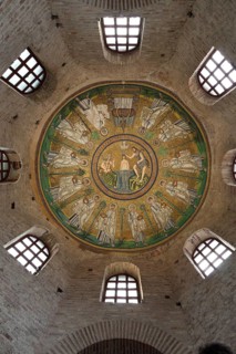 Mosaic ceiling in the Arian Baptistery