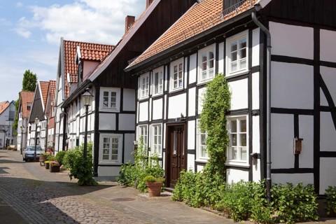 Half-timbered houses in the old town