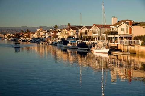 Houses and yachts on the water
