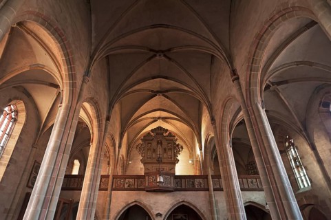 Vaults and organ loft of St. Mary's Church