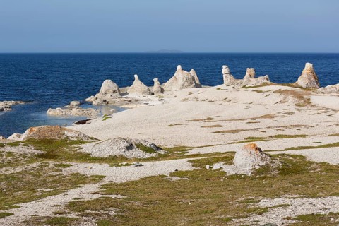 Legendary dolomite formations at Porsangerfjord