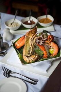 Seafood creation with in the gourmet restaurant Malabar Junction