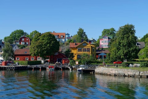 Cityscape of Vaxholm