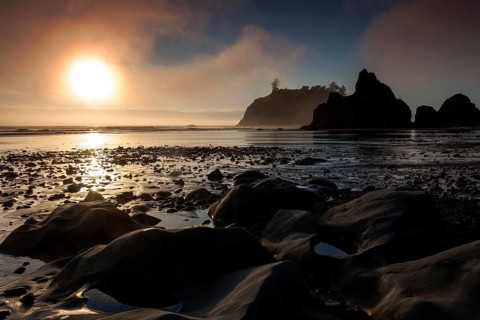 Sunset at Ruby Beach