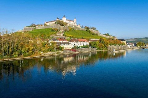 Festung Marienberg castle located on a hill above the town