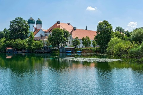 Benedictine monastery Seeon with monastery church of St. Lambert
