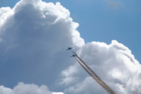 The Canadian Forces Snowbirds aerobatic team air show