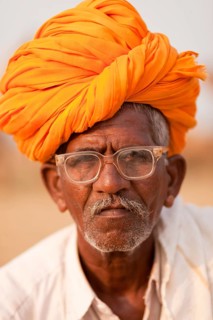 Portrait of a senior Rajasthani