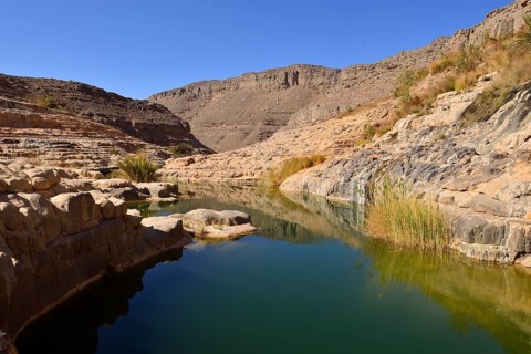 Water in a guelta at Idaran Canyon