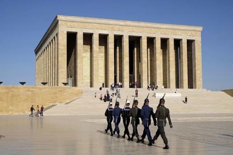 Guards at the mausoleum of Mustafa Kemal Ataturk