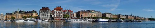 Houses along the promenade of Strandvagen