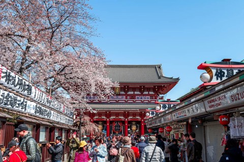 Tourists on the way to Hozomon Gate