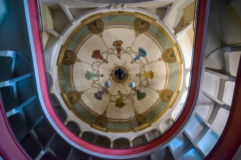 Art Deco ceiling in the Asmara theatre