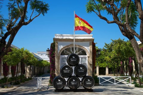 Sherry barrels at the Osborne Winery