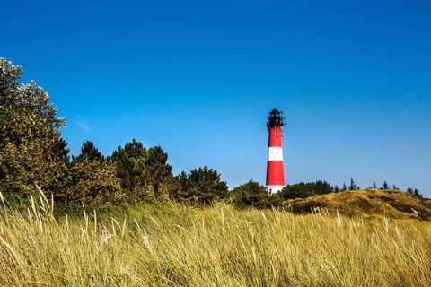 Dunes and lighthouse Hornum