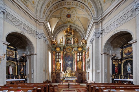 High altar and side altars