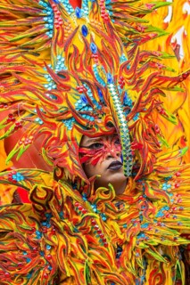 Elaborate costume at the Jember Fashion Festival