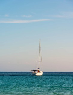Sailing boat on the sea