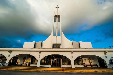 Church in evening light