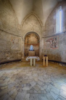 Interior of Romanesque ossuary