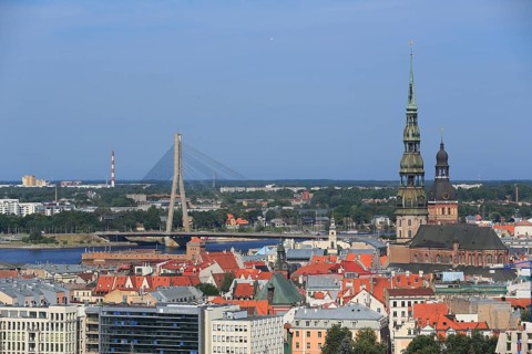 Historic centre with St. Peter's Church and Riga Cathedral