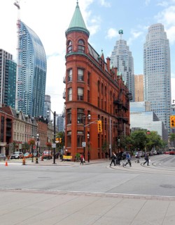 Skyscraper and Flatiron Building on Front Street