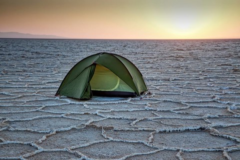 Tent in Dasht-e Kavir or Great Salt Desert