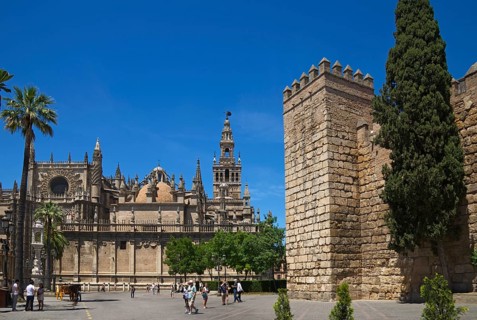 Seville Cathedral and Giralda and Alcazar of Seville