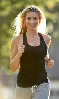Young woman jogging