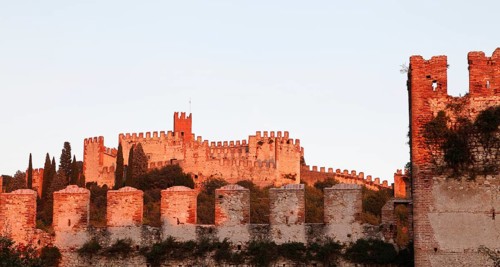 Medieval city walls and the Castle of Soave