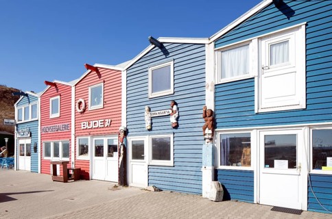Replicas of historic lobster shacks