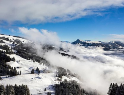 Mountain station Hochbrixen with igloo village in winter