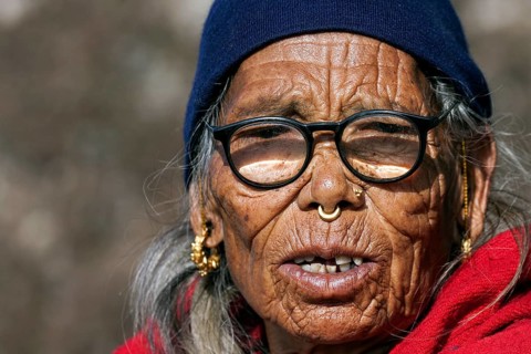 Nepalese woman with glasses