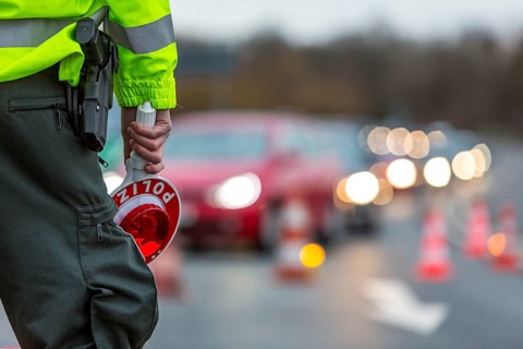 Traffic control by the police