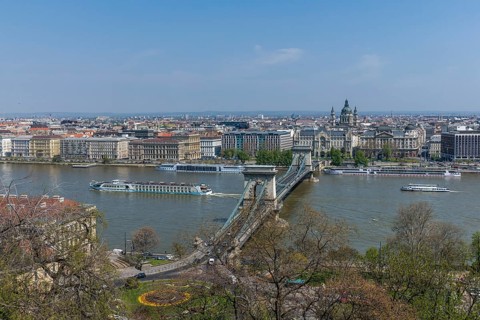 View from St. Gyorgy square across the Danube to Pest