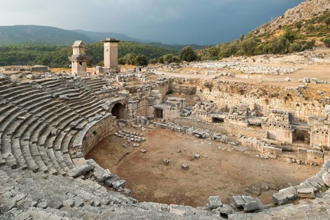 Theatre and Lycian tombs
