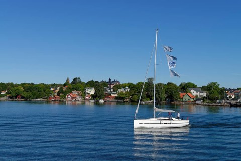 Sailboat off Vaxholm