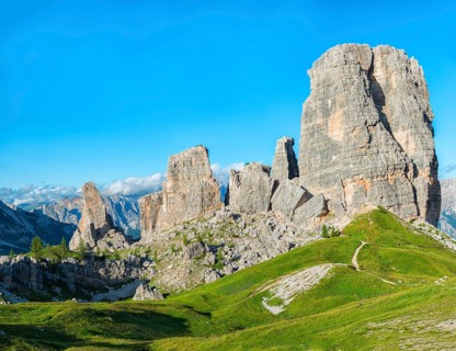 Cinque Torri with blue sky