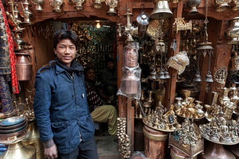 Shop with brass goods